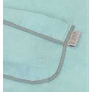 Prosop Din Bumbac Muselina Cu Gluga Si Buzunar Pentru Bebelusi Si Copii, Poncho, Mint, 60x65 Cm Pjb83889