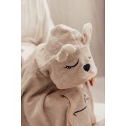 Prosop Din Fibra De Bambus Cu Gluga Si Buzunar Pentru Bebelusi Si Copii, Poncho Teddy, Beige, 73x58 Cm Pjbc585-87