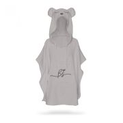 Prosop Din Fibra De Bambus Cu Gluga Si Buzunar Pentru Bebelusi Si Copii, Poncho Teddy, Grey, 73x58 Cm Pjbc585-8709