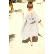 Prosop Din Fibra De Bambus Cu Gluga Si Buzunar Pentru Bebelusi Si Copii, Poncho Teddy, Grey, 73x58 Cm Pjbc585-8709