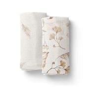 Set 2 Museline Din Bumbac Si Bambus, Scutec Multifunctional Boho, 70 X 70 Cm Pjbc9-1394