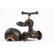 Trotineta Copii Cu Sezut, Suport Jucarie, Transformabila 2in1, Highwaykick 1 Lifestyle Black Gold Limited, 1-5 Ani, Pana La 50 Kg, Scoot  Ride Pjb96530