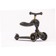 Trotineta Copii Cu Sezut, Suport Jucarie, Transformabila 2in1, Highwaykick 1 Lifestyle Black Gold Limited, 1-5 Ani, Pana La 50 Kg, Scoot  Ride Pjb96530