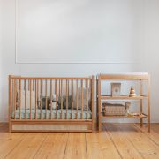 Patut Cu Sertar Independent Din Lemn Pentru Bebe, Inaltime Saltea Reglabila, Boho Vintage 120a 60 Cm Pjbboho_vintage