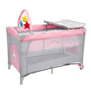 Patut pliant 2 nivele Juju Sleepy Baby, Hunny Bunny JUJJU7970-Hunny-Bunny