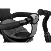 Tricicleta 5 in 1, MoMi IRIS Grey, Scaun rotativ 360°, Suport pentru picioare detasabil, Maner telescopic, Cos pentru jucarii, Materiale usor de curatat KRTROTR00010