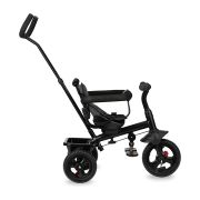 Tricicleta 5 in 1, MoMi IRIS Grey, Scaun rotativ 360°, Suport pentru picioare detasabil, Maner telescopic, Cos pentru jucarii, Materiale usor de curatat KRTROTR00010