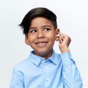 Dopuri de urechi antifonice reutilizabile pentru copii 3-12 ani, transparente, protectie zgomote SNR 25, previn patrunderea apei in ureche, ALPINE Pluggies Kids ALP23541