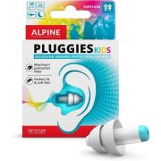 Dopuri de urechi antifonice reutilizabile pentru copii 3-12 ani, transparente, protectie zgomote SNR 25, previn patrunderea apei in ureche, ALPINE Pluggies Kids ALP23541