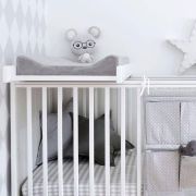 Masa De Infasat Din Lemn, Atasabila La Patut Bebe 120x60 Si 140x70 Cm, Alb, 86 X 51 X 7 Cm, Inclus Saltea Din Spuma, Husa Detasabila Bumbac, Woodies, 40 X 70 Cm Pjbctc_alb+311180
