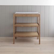 Masa Infasat Pentru Bebelusi, Lemn Masiv, Vintage 76 X 44 X 86 Cm, Cu 2 Rafturi De Depozitare Inalte, Inclus Saltea Din Spuma, Husa Detasabila Bumbac, Woodies, 40 X 70 Cm Pjb1992+311180