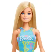 PAPUSA BARBIE BLONDA CU ROCHITA ALBASTRA VIVMTGBK92_HGM59