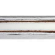 Set saltele pentru copii YappyGrow 190x70x11 cm (140x70x11 cm + 50x70x11 cm ) fibra de cocos si spuma, Husa detasabila si lavabila, 100% Bumbac, YappyKids, Alb BYNYappyGrow_mattress