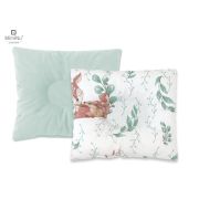 MimiNu - Perna bebelusi profilata, cu doua fete, 23x26 cm, Velvet Lulu Natural BYN6426972012041