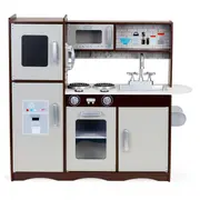 Bucatarie mare din lemn pentru copii cu accesorii ecotoys 7266 edeedi7266