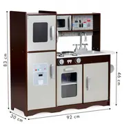 Bucatarie mare din lemn pentru copii cu accesorii ecotoys 7266 edeedi7266