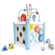 Cub educational din lemn 1020 ecotoys edeedi1020