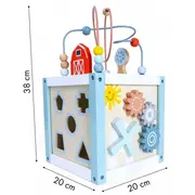 Cub educational din lemn 1020 ecotoys edeedi1020