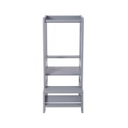 Inaltator Learning Tower Ajustabil, Ajutor De Bucatarie Meowbaby  , Lemn Gri Inchis Pjbkh01012scie