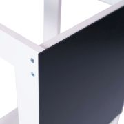 Inaltator Learning Tower Ajustabil Cu Tabla De Scris, Ajutor De Bucatarie Meowbaby  , Lemn Alb Pjbkh02002wie
