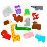 Set cu 14 figurine in forma de animale din lemn ecotoys 3002 edeedi3002