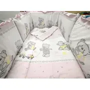 Lenjerie MyKids Teddy Toys Roz M1 5+1 Piese 120x60 cm 00009427