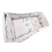 Lenjerie MyKids Teddy Toys Roz M1 5+1 Piese M2 140x70 cm 00070356