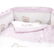 Lenjerie MyKids Teddy Toys Roz M1 5 piese 120x60 cm 00009745