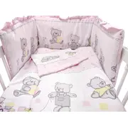 Lenjerie MyKids Teddy Toys Roz M1 5 piese 140x70 cm 00070354