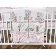 Lenjerie MyKids Teddy Toys Roz M1 7 Piese 120x60 cm 00070359