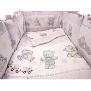 Lenjerie MyKids Teddy Toys Roz M2 5+1 Piese M2 120x60 cm 00070357