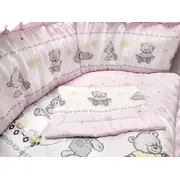 Lenjerie MyKids Teddy Toys Roz M2 5+1 Piese M2 120x60 cm 00070357