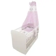 Lenjerie MyKids Teddy Toys Roz M2 5 piese 120x60 cm 00070353