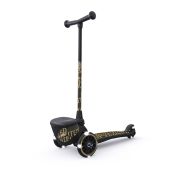 Pachet: Trotineta Copii Pliabila Cu Roti Luminoase, Suport Jucarie, Highwaykick 2 Black Gold Limited, 2 Ani +, Pana La 50 Kg, Scoot  Ride Si Casca S-m, 51-55 Cm, 3 Ani+ Pjb96529+96442
