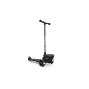 Pachet: Trotineta Copii Pliabila Cu Roti Luminoase, Suport Jucarie, Highwaykick 2 Black Gold Limited, 2 Ani +, Pana La 50 Kg, Scoot  Ride Si Casca S-m, 51-55 Cm, 3 Ani+ Pjb96529+96442