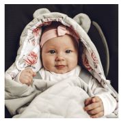Paturica Universala Pentru Scoica Auto Bumbac   Catifea ,   Happy Bear Cappucino Pjb486497