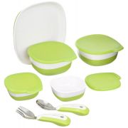 Scaun de masa 4moms Black-Grey+Set Farfurii si tacamuri 00070535
