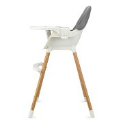 Scaun de masa copii Momi Flovi, Piele ecologica, Dark Grey KRTKRKA00020