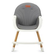 Scaun de masa copii Momi Flovi, Piele ecologica, Dark Grey KRTKRKA00020