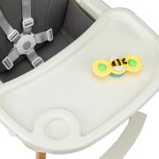 Scaun de masa copii Momi Flovi, Piele ecologica, Dark Grey KRTKRKA00020