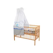 Lenjerie MyKids My Zoo Albastru 5 Piese 120x60 cm 00006629