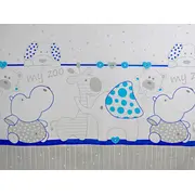 Lenjerie MyKids My Zoo Albastru 5 Piese 120x60 cm 00006629