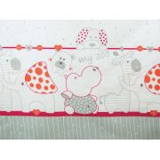 Lenjerie MyKids My Zoo Rosu 4 Piese 140x70 00006649