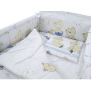 Lenjerie MyKids Teddy Play Blue M1 4 Piese 140x70 00070227