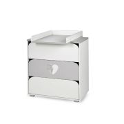 Comoda copii Klups Nel Heart Alb Gri 00080355