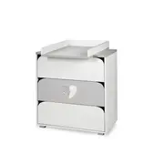 Comoda copii Klups Nel Heart Alb Gri 00080355