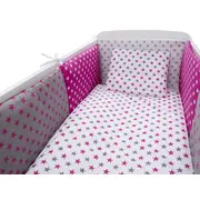 Lenjerie MyKids Colorful Stars Pink 9 Piese 120x60 cm 00071318