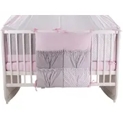 Lenjerie MyKids Dots Pink-Grey 11 Piese 120x60 cm 00071183