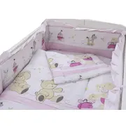 Lenjerie MyKids Teddy Play Pink M2 4+1 Piese 120x60 00070045