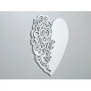 Patut lemn copii Klups Nel Heart Alb Gri 00080354